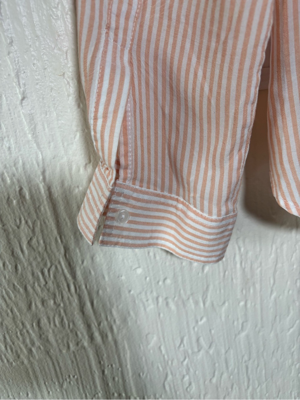 Velvet Heart Peach and White Striped Button-Front Shirt Women Size Large - Picture 13 of 15